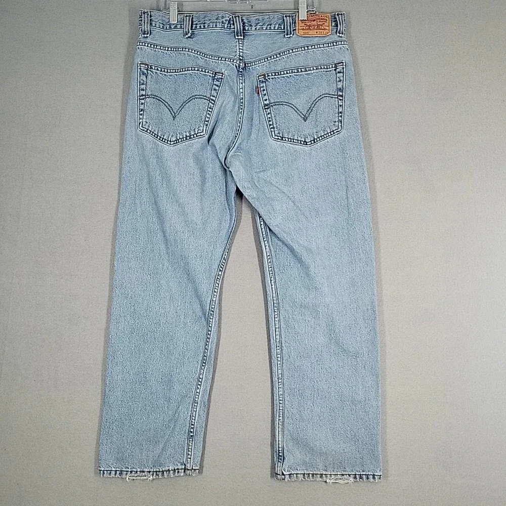 Levi's 505‎ Jeans Men's 38x29 Blue Cotton Denim Regular Fit Straight Leg Casual